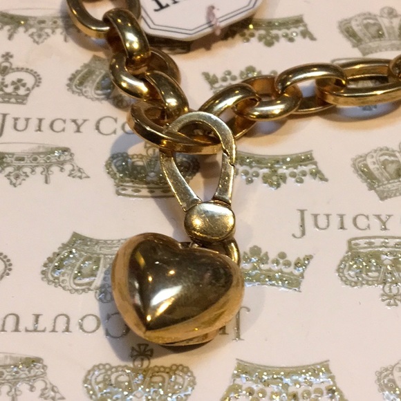 Juicy Couture bracelet gold tone link starter with charm - Picture 3 of 4